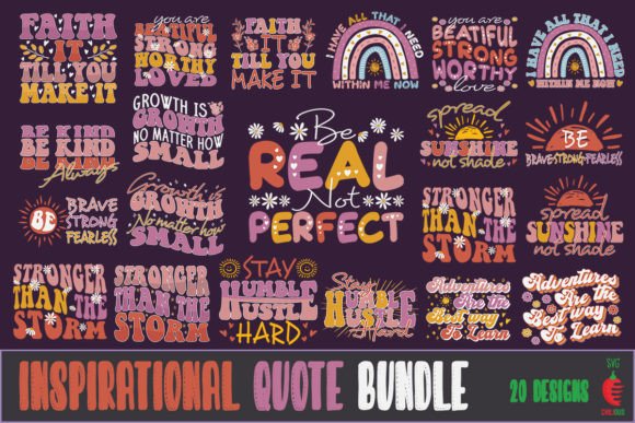 Retro Inspirational Quote SVG Bundle Review