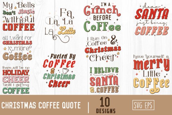 Review: Retro Christmas Coffee Quote SVG Bundle