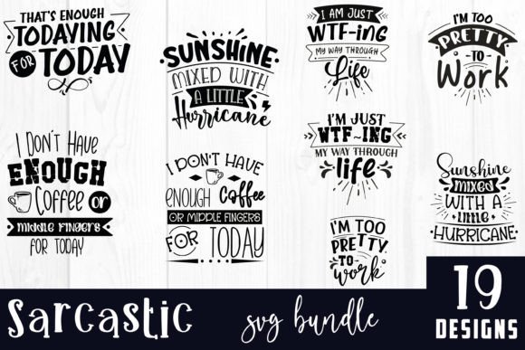 Review: Sarcastic Quote SVG Bundle 19 Designs