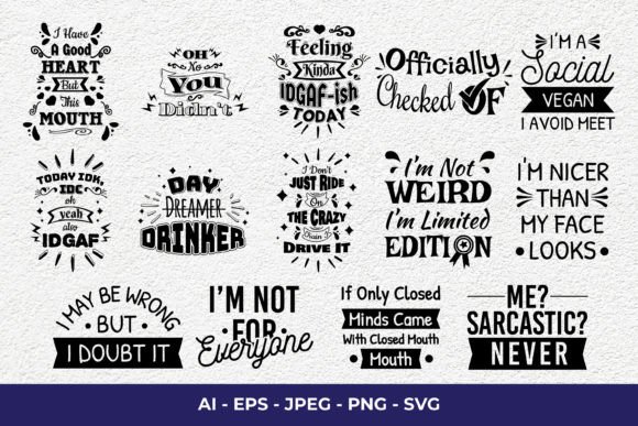 Reviewing the Funny Sarcastic Quote SVG Bundle